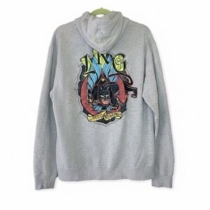 LRG Lifted Research Group Y2K Vintage Full Zip Hoodie Black Panther Graphic L